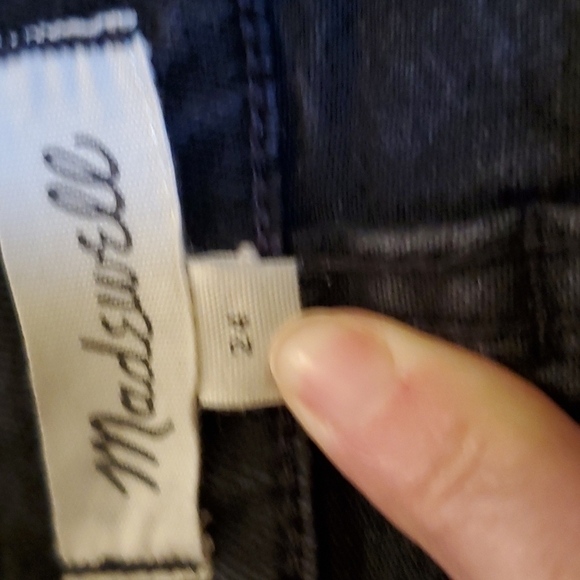 MADEWELL Stepped Hem Raw Edge Denim Skirt 00 - Picture 3 of 4